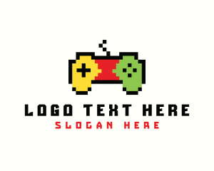 Pixelated - Game Console Arcade logo design