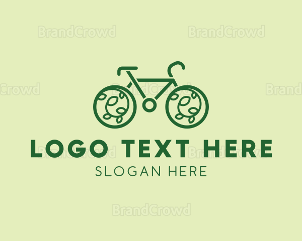 Eco Green Bicycle Logo