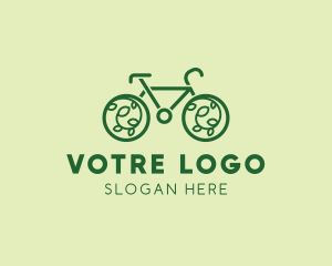 Save The Earth - Eco Green Bicycle logo design