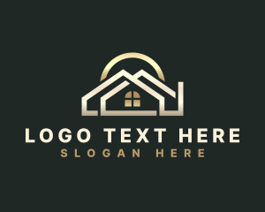 Construction - House Window Roofing logo design