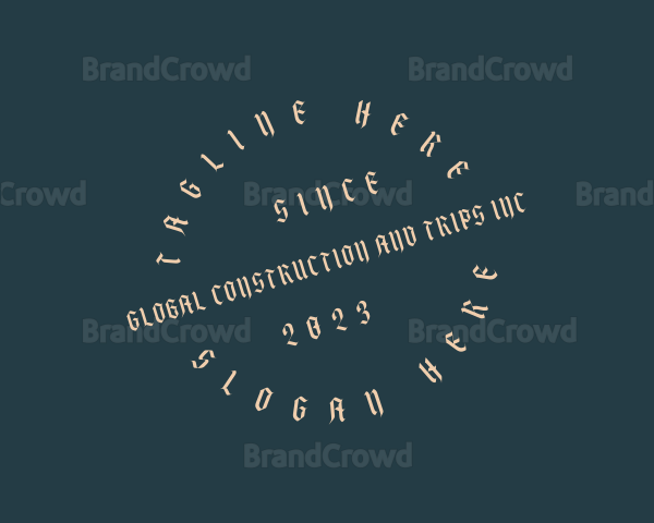 Gothic Calligraphy Brand Logo