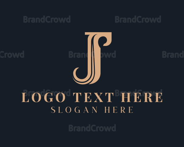 Antique Craftsman Letter J Logo
