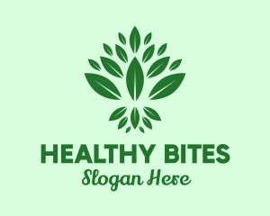 Organic Green Leaves logo design