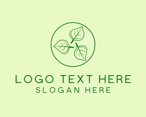 Three - Natural Organic Herbs logo design