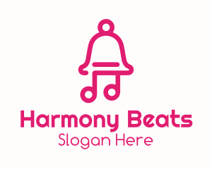 Streaming - Pink Music Bell logo design