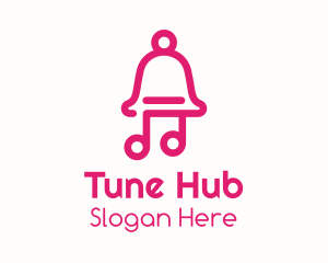 Itunes - Pink Music Bell logo design