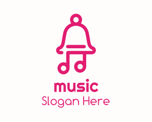 Pink Music Bell  logo design