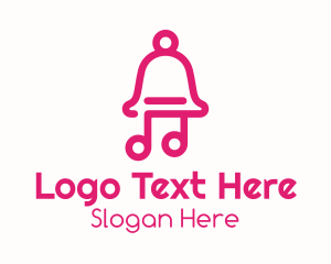Stream - Pink Music Bell logo design