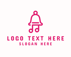 Record Label - Pink Music Bell logo design