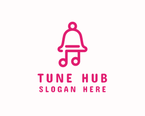 Pink Music Bell  logo design