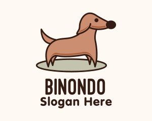 Brown Dachshund Dog Logo