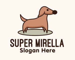 Brown Dachshund Dog Logo