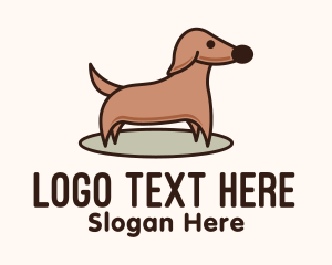 Brown Dachshund Dog Logo