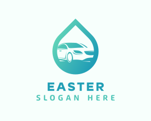 Cleaning Service - Gradient Droplet Car logo design