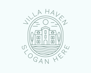 Villa - Green Home Villa logo design