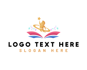 Pop Up - Kid Learning Book logo design