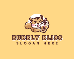 Bubble Tea Squirrel logo design