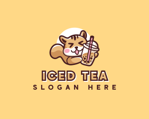 Bubble Tea Squirrel logo design