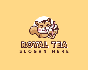 Bubble Tea Squirrel logo design