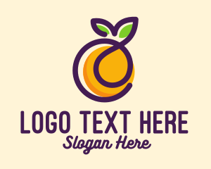 Flavor - Fresh Orange Fruit logo design