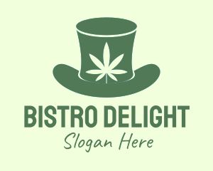 Marijuana Top Hat logo design