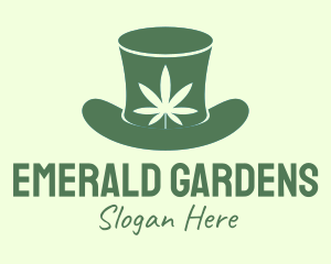 Marijuana Top Hat logo design