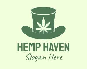 Marijuana Top Hat logo design