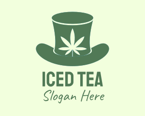 Marijuana Top Hat logo design