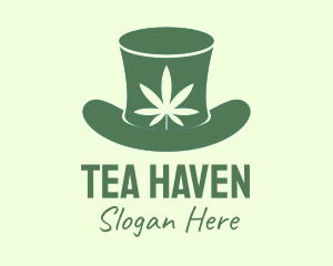 Marijuana Top Hat logo design