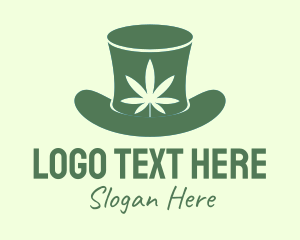Cannabidiol - Marijuana Top Hat logo design