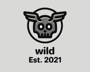 Undead - Horns Skull Wings logo design