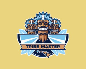 Tiki Tribal Mask logo design