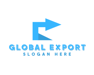 Export - Logistics Direction Arrow logo design