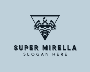 Muscle Bodybuilder Gym Logo