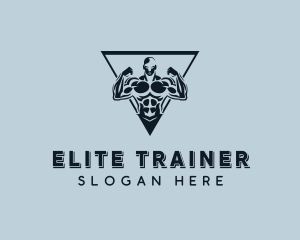 Muscle Bodybuilder Gym logo design