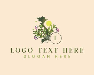 Map - Vietnam Orchid Plant logo design