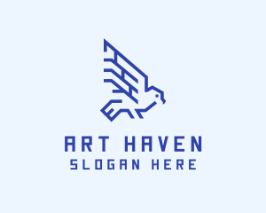 Modern Bird Line Art logo design