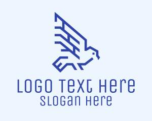 Aero - Modern Blue  Bird logo design