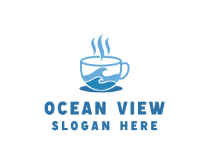 Ocean Seaside Coffee logo design