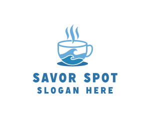 Ocean Seaside Coffee logo design