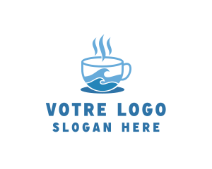 Surf - Ocean Seaside Coffee logo design