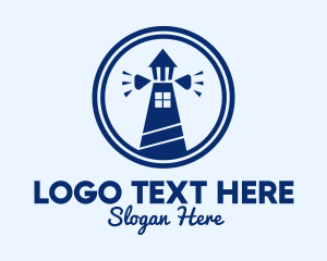 Beachside - Blue Lighthouse Home logo design