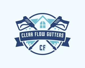 Gutter Cleaner Pressure Washing logo design