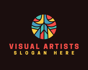 Stained Glass Mosaic Art Logo