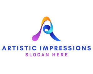 Modern Artistic Ribbon logo design