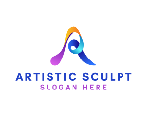 Modern Artistic Ribbon logo design