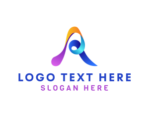 Multimedia - Modern Artistic Ribbon logo design