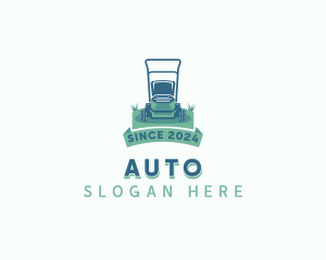 Landscaping Lawn Mower logo design