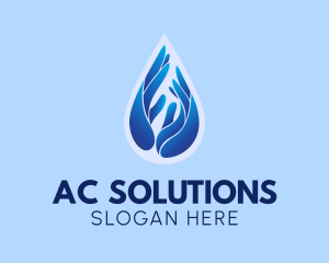 Ac - Hand Sanitizer Droplet logo design