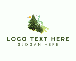 Map - Canadian Cedar Tree logo design